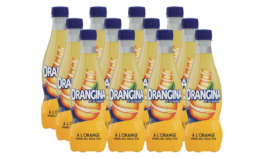 Image 1: Pack of 12 Fizzy Orange Drink 420ml