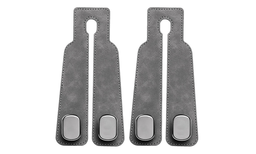 Image 4: Two or Four Pieces of Car Headrest Storage Hanging Hooks Set