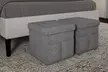 Lavish Home Foldable Storage Cube Ottoman with Pockets - Second Medium