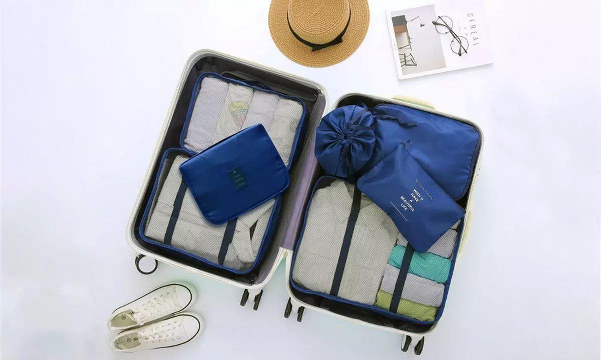 7er-Set Reisekoffer-Organizer