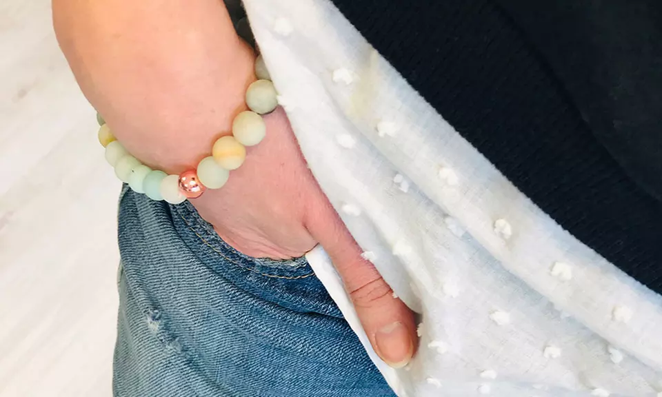 1, 2 ou 4 bracelets de relaxation avec pierre Amazonite - Second Medium