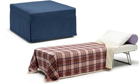 Pouf trasformabile in letto disponibile in vari colori
