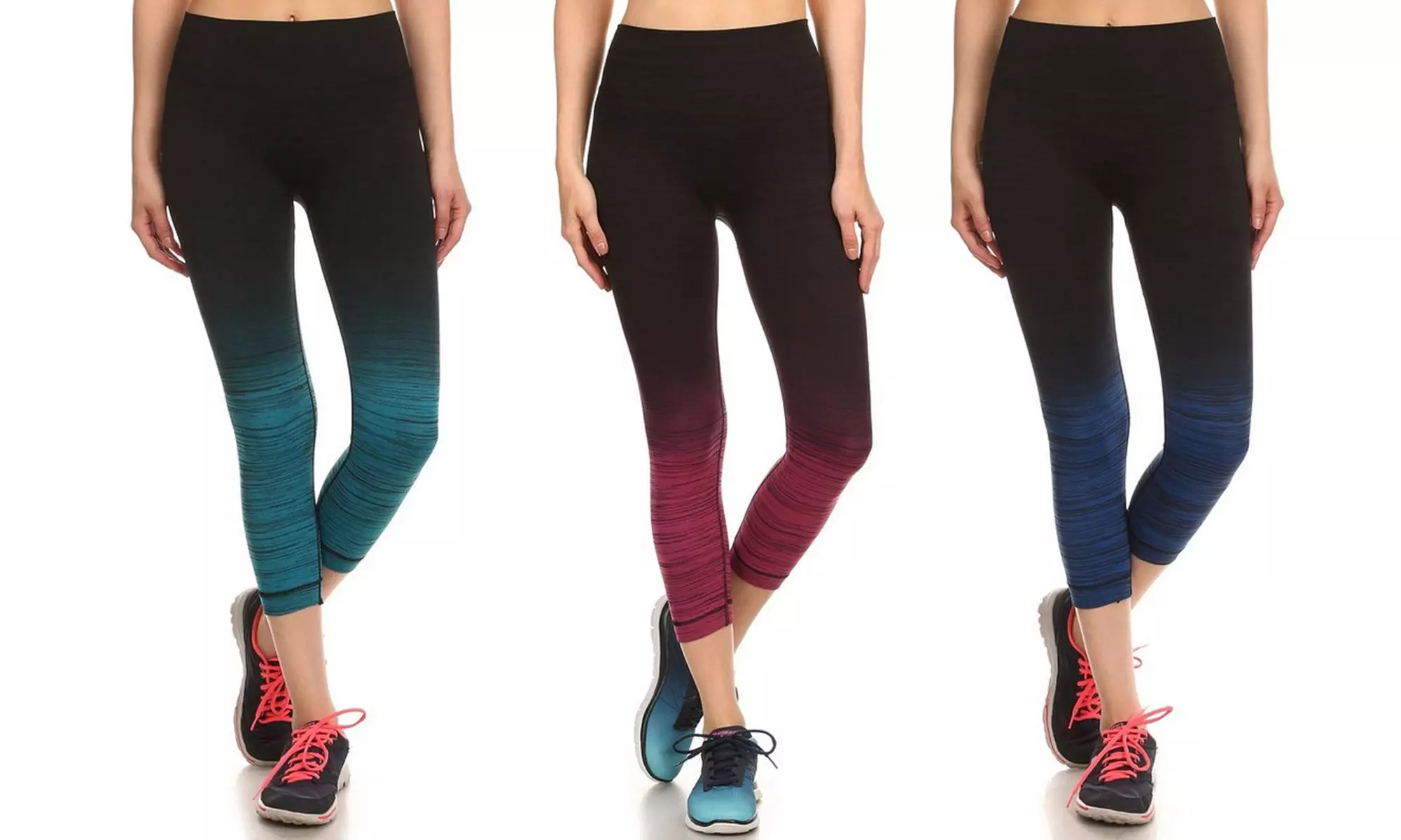 Women's Ombre Yoga Capris (3-Pack) (Size S/M) - Primary Image