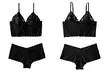 Sinnliches Spitzen-Unterwäsche-Set aus Bustier und Slip in Schwarz, Weiß oder Rot und in der Größe nach Wahl - Second Medium