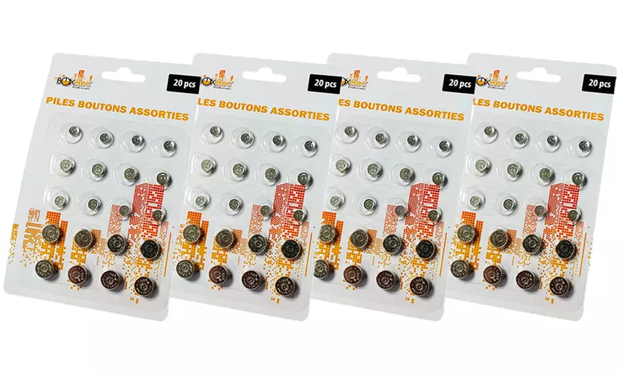 Image 3: 20-Pack of Assorted Button Cell Batteries