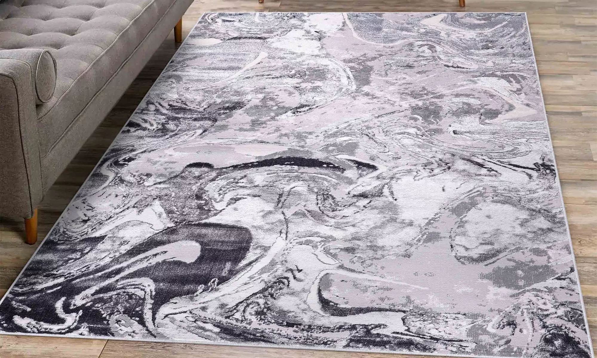 Modern Abstract Emperor Contemporary Thick Rug