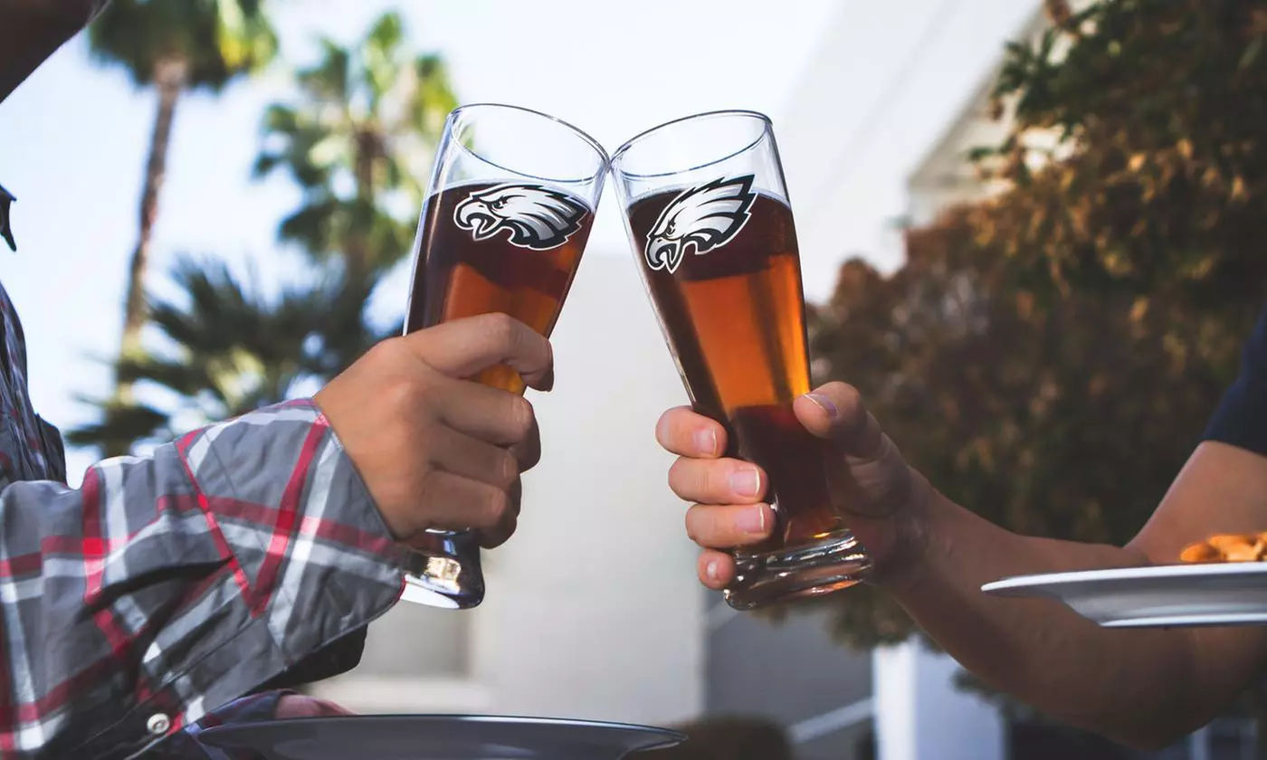Duckhouse NFL 16 Fl. Oz. Clear Pilsner Glass Set (2-Pack) - Primary Image