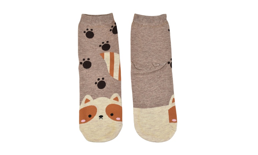 Image 4: Animal Face Socks Five-Pack