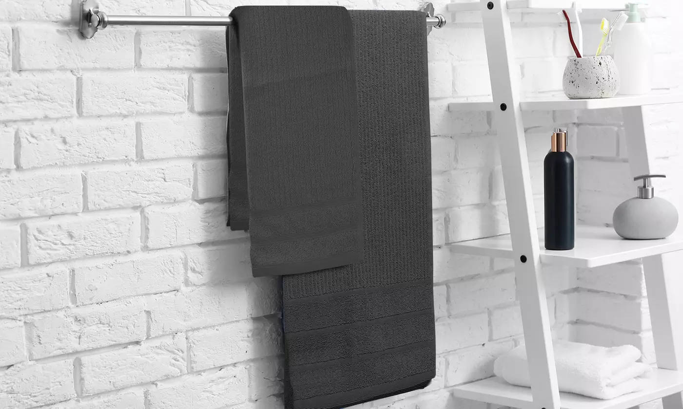 Royal Comfort Egyptian Cotton 8 Piece Towel Pack Granite, White & More