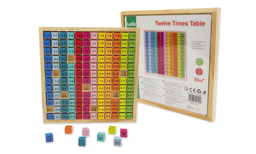 Image 3: Lelin Wooden Times Table Board