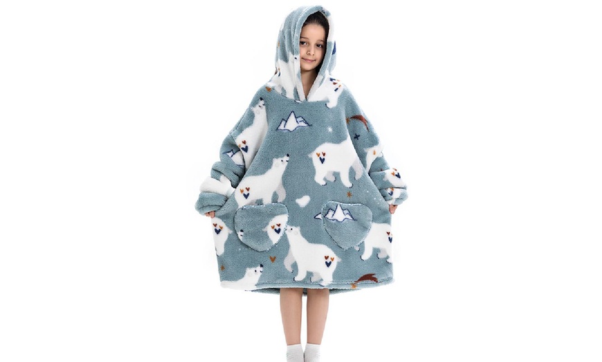 Image 13: Matching Family Snuggle Hooded Blanket