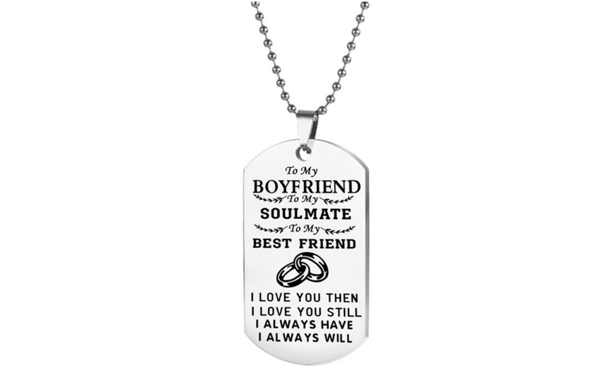 Image 2: Couple Dog Tag Necklace