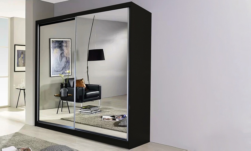 Image 4: Sliding Wardrobe with Full Mirror Door