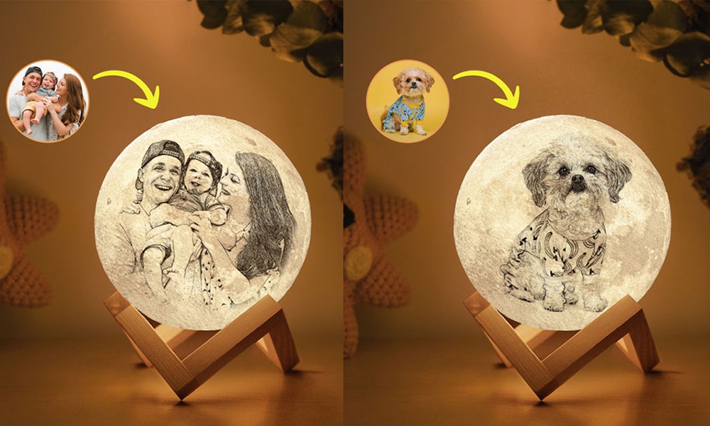 85% Off Personalized Moon Lamp from Justyling