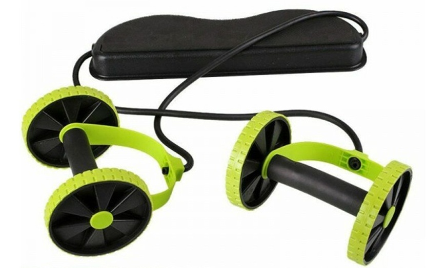 Image 2: Fitness Exercise Wheel Roller Set