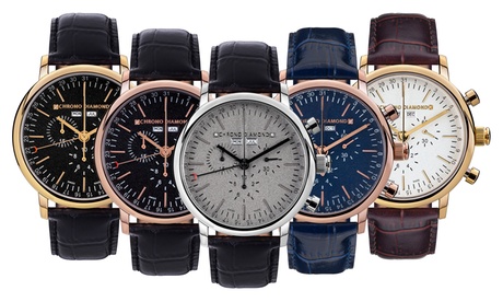 Orologio da uomo Argos Chrono Diamond con 2 diamanti sul quadrante, prodotto in Svizzera e disponibile in vari colori