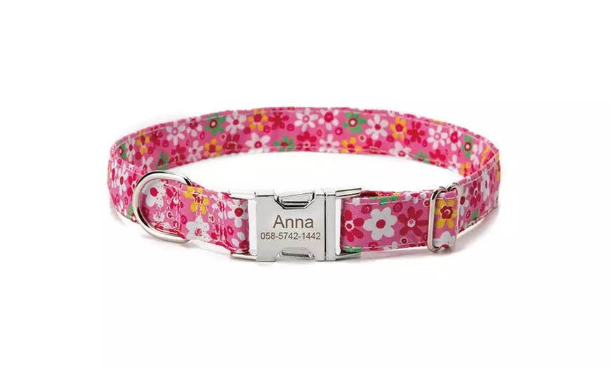Image 6: Personalised Flower Dog Collar