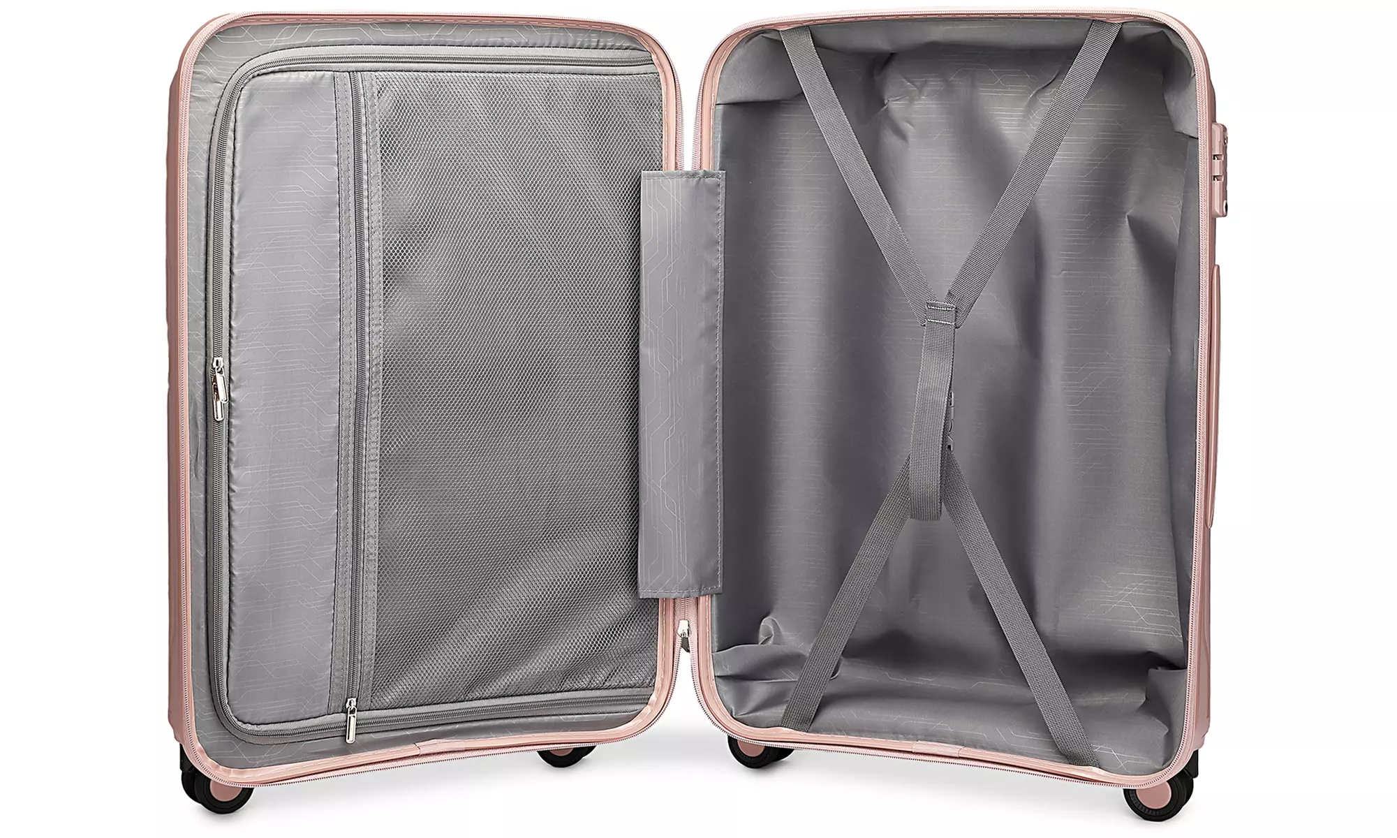 Maleta de ruedas rígida British Traveller con diseño ondulado