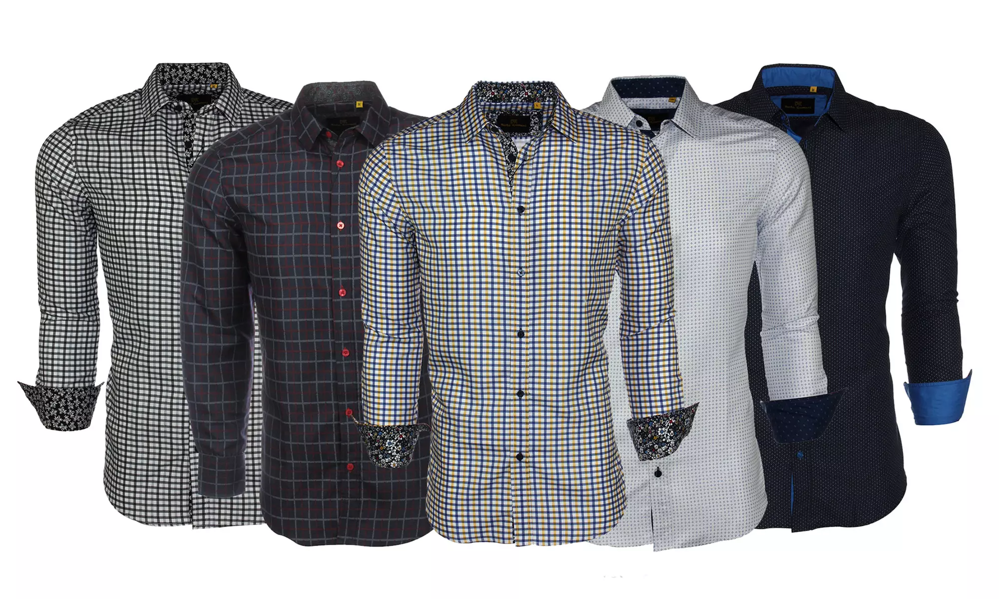 Berto Romani Men's Slim Fit Long-Sleeve Button-Down Shirt - Primary Image