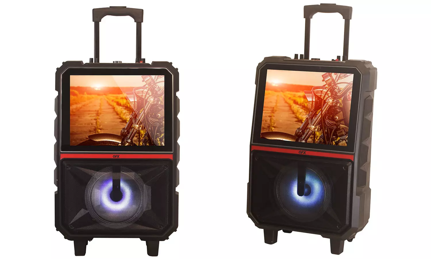 QFX KAR-814 Karaoke Machine with 14" Monitor and 8" Speaker System  - Primary Image