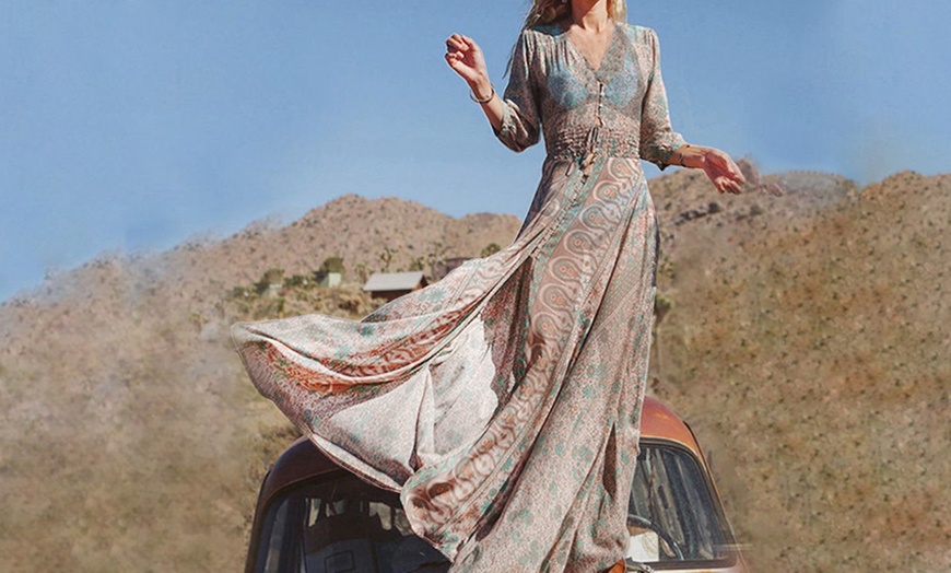 Image 2: Women's Boho Beach Dress