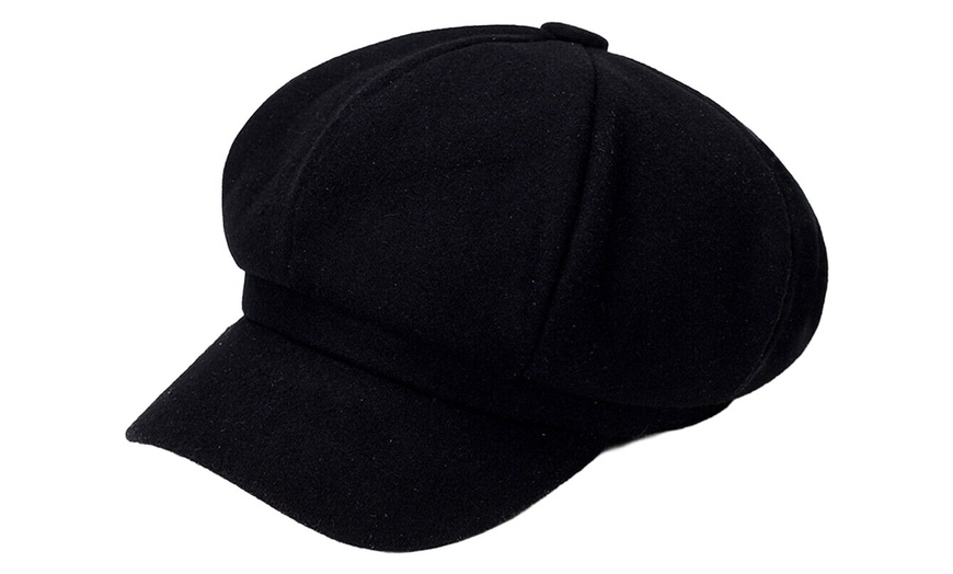 Image 2: Artist Vintage Newsboy Cabbie Peaked Beret Cap Warm Baker Boy Visor Hat Flat Cap