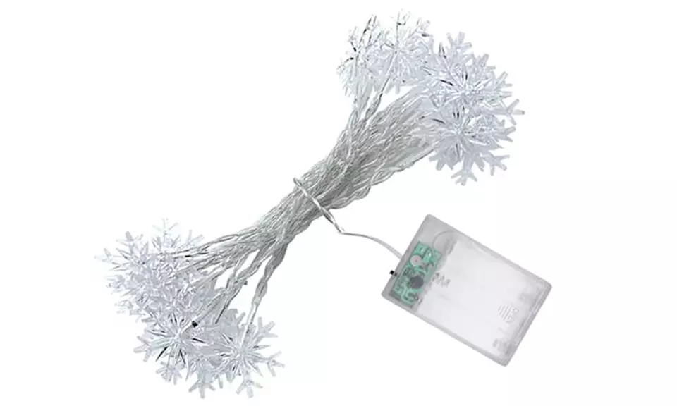 Guirnalda de luces en forma de copo de nieve