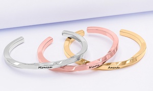 Personalized Twisted Cuff Bangle