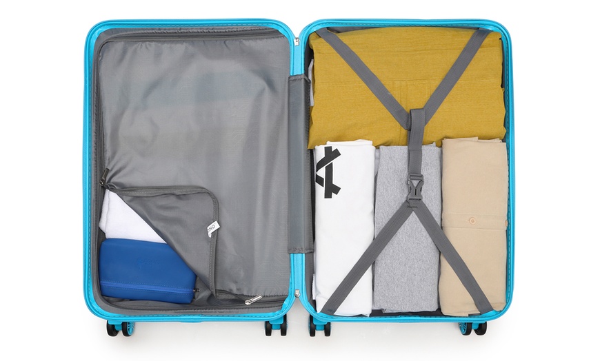 Image 12: Indulge in Style with This Robin's Egg Blue ABS Luggage Set