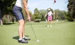 Elevate Your Game: 18 Holes of Golf with Cart for One or Two People