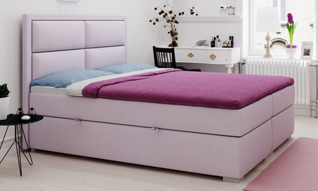 Lit continental Pelisa avec espace de rangement, livraison offerte
