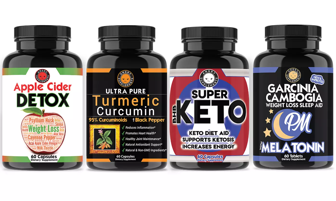 Detox + De-Stress Sleep Aid Bundle with Apple Cider, Turmeric, Keto and Garcinia PM - Primary Image