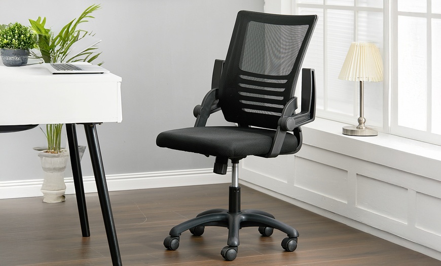 Image 7: Office Desk Mesh Swivel Chair Computer Ergonomic Chair