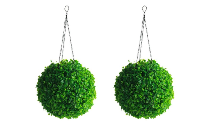 Image 5: One or Two Solar Topiary Balls with LEDs