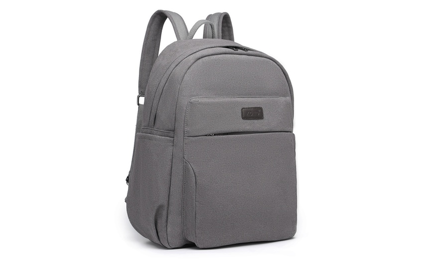 Image 9: Canvas Lightweight Casual Backpack