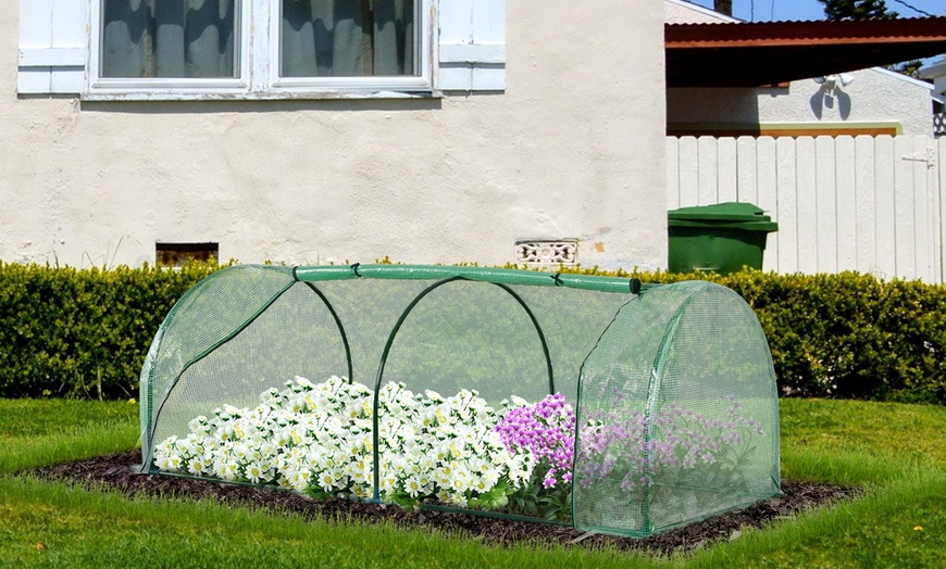 Image 10: Outsunny Steel Frame Greenhouse