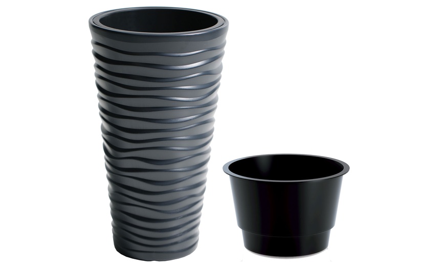 Image 2: One or Two 30cm Tall Slim Flower Pots