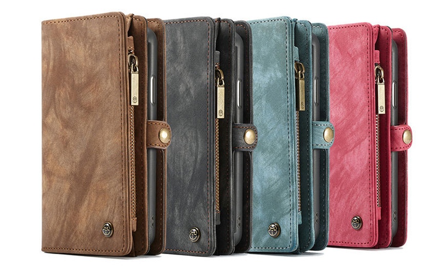 Image 2: Magnetic Wallet Case for iPhone