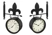2-Sided Outdoor Wall Clock and Thermometer - Image 2