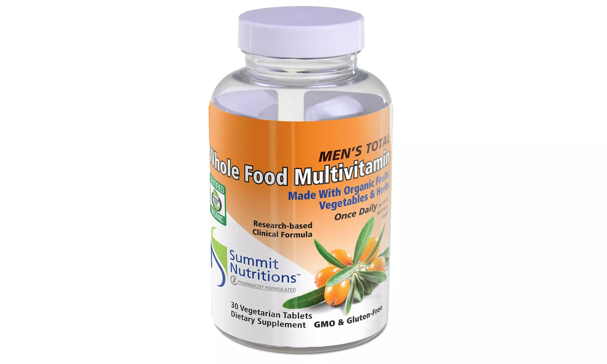 Wholefood Men's Certified Organic Total Multivitamins (1- or 2-Pack) - Second Medium