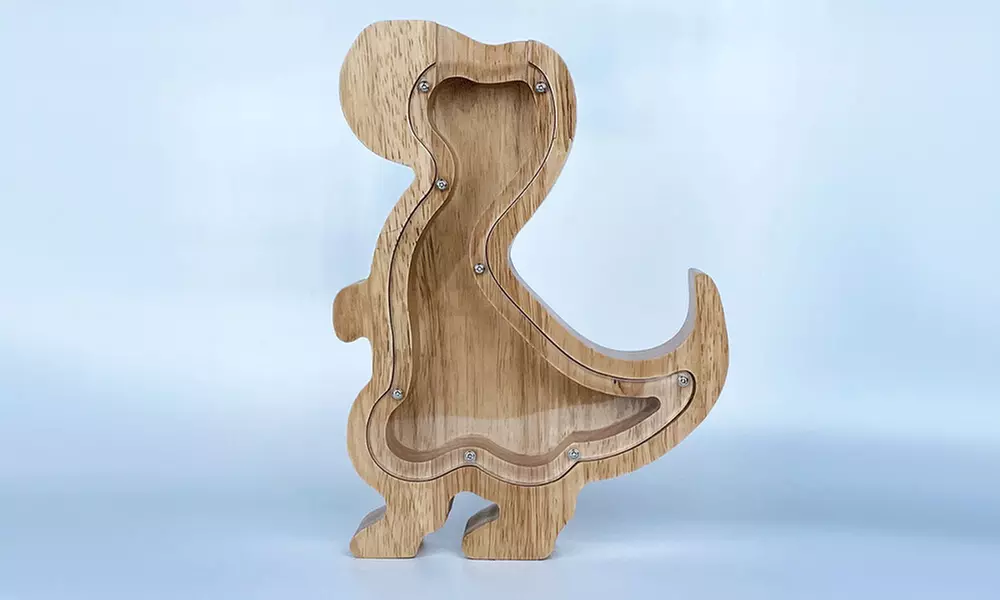 Wooden Piggy Bank by Justyling