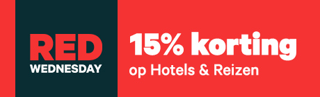 Het is Red Wednesday! Pak tot 30% korting op Lokaal, 15% op Travel en 10% op Producten met code ROOD