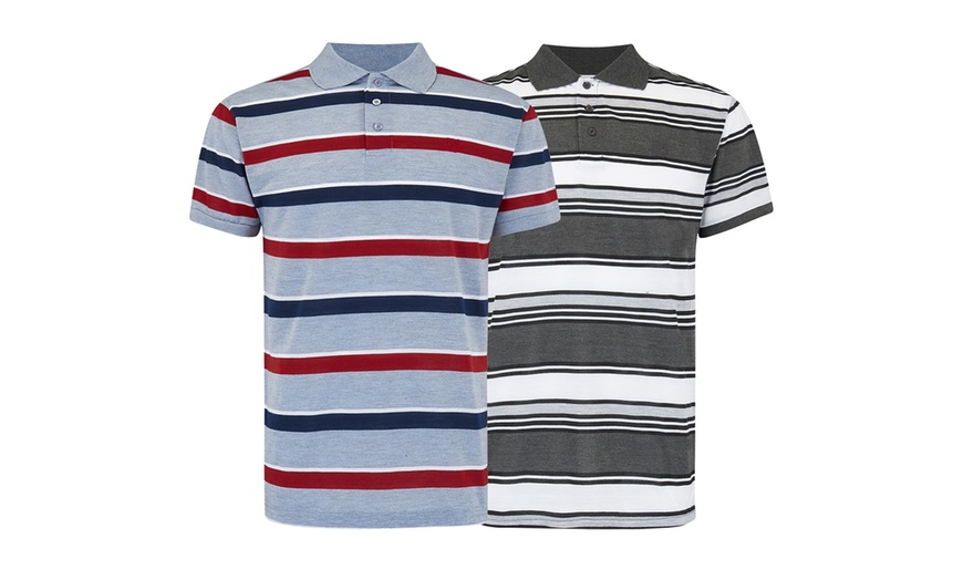 Image 4: Set van 2 gestreepte poloshirts