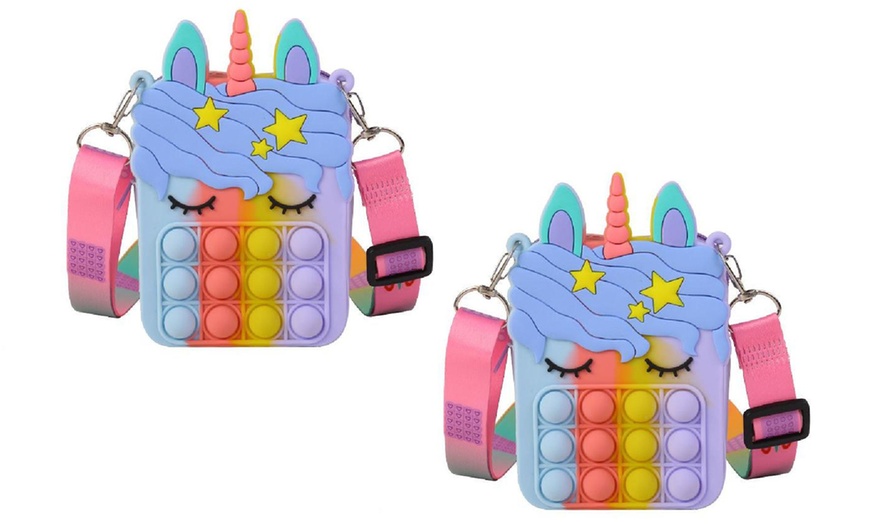 Image 3: Unicorn Push Pop Fidget Bubble Shoulder Bag