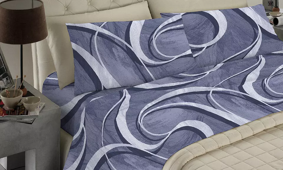 Completo Lenzuola No Stiro, Microfibra effetto Seta, Made in Italy