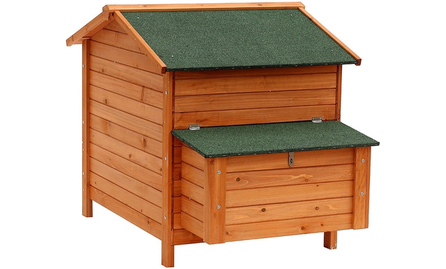 Image 10: Pawhut Wooden Chicken Coop