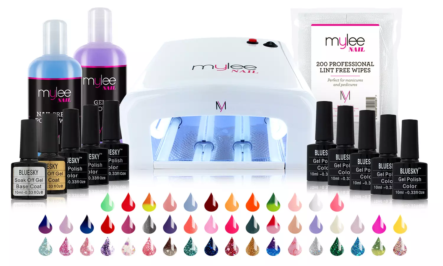 Mylee 36 W UV-Lampe oder Bluesky Nagellack-Set mit 2, 4 oder 8 Farben - Primary Image