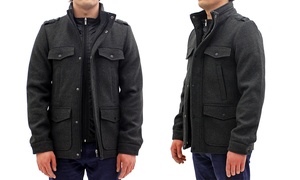 Men's Military Wool-Blend Coat