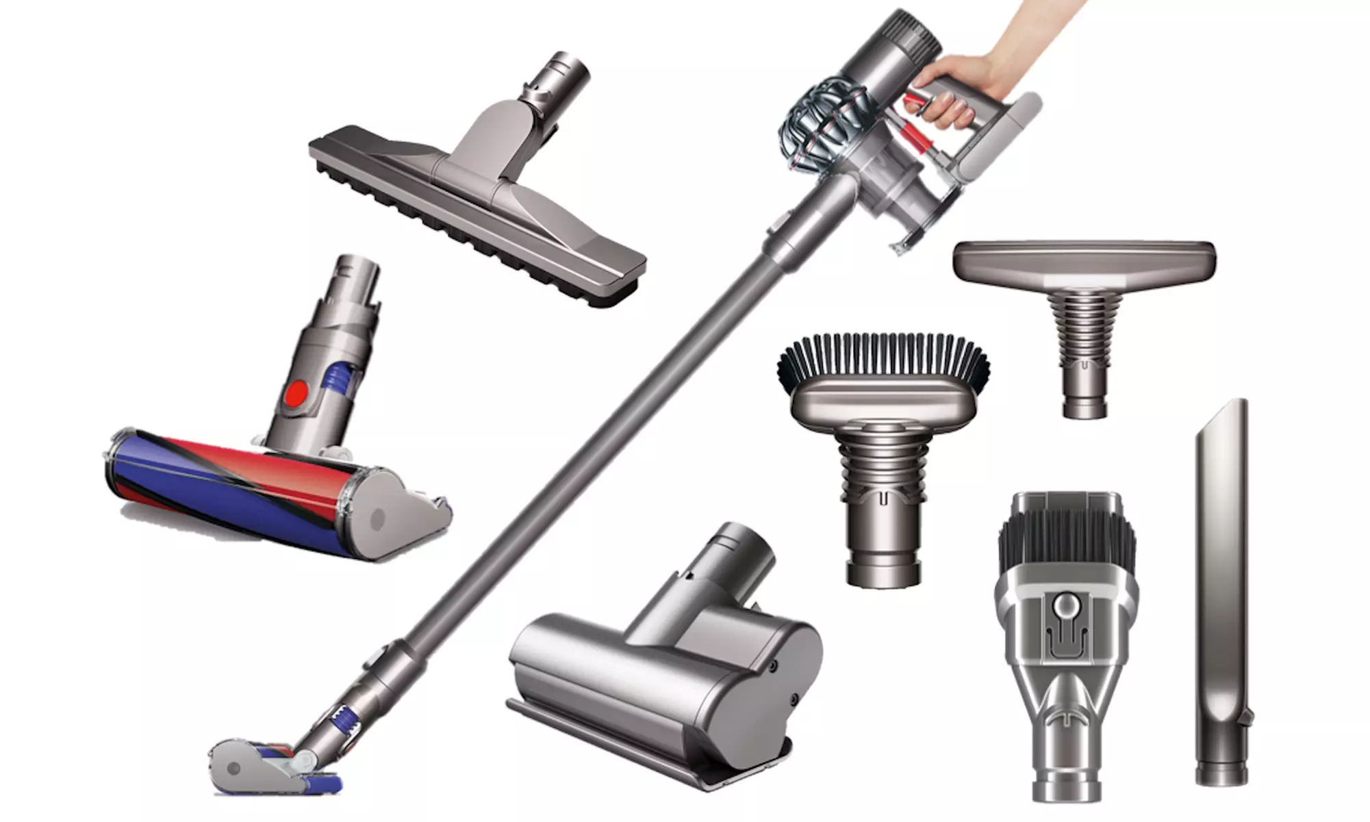 Dyson V6 Fluffy Cord-Free Stick Vacuum with Extra Tools (Certified Refurbished) - Primary Image