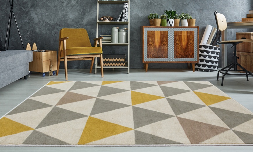 Image 1: Modern Ochre Rug